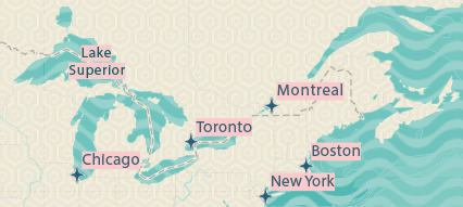 Labels highlighted in pink for missing fonts Labels highlighted in pink for missing fonts